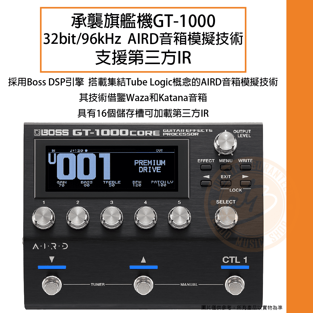 BOSS / GT-1000 CORE 吉他綜合效果器– ATB通伯樂器音響